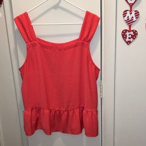 LOFT Coral Sleeveless Blouse Size PXL